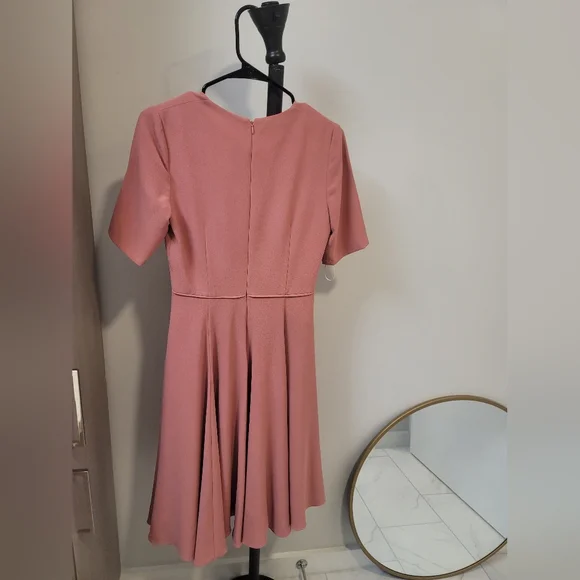 Gal Meets Glam - Edith City Crepe Fit & Flare Midi Dress Size 2 - Picture 5 of 8